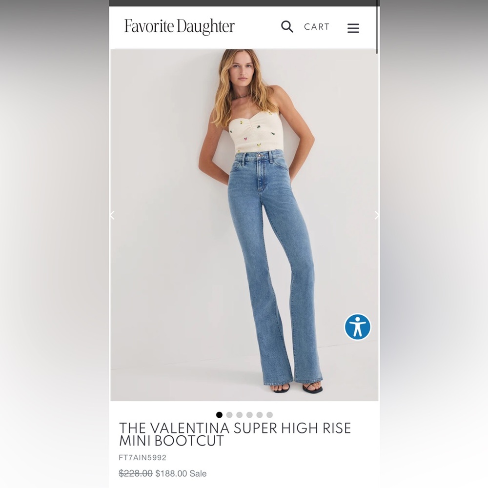 Favorite Daughter Valentina Super High Rise Denim Jean